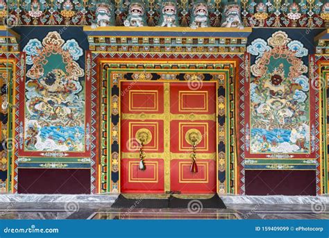 Ralang Monastery Door Ravangla, Sikkim, India Stock Image - Image of ...