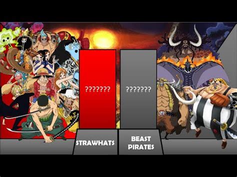 Straw Hats Vs Beasts Pirates Power Levels Mugiwara Pirates One