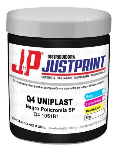 Grs Tinta Uniplast Negro Policromia Plasticos Serigrafia Meses