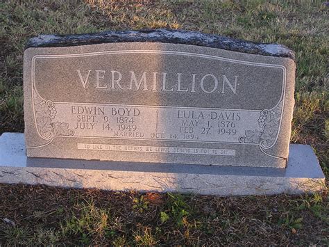 Nancy Lucinda Lula Davis Vermillion 1876 1949 Homenaje De Find A Grave