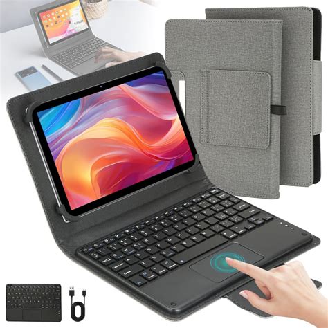 Zuszox Funda Con Teclado De Espa Ol Incluye Con Touchpad Funda