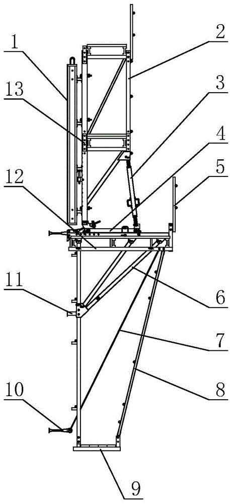 一种桁架式悬臂模板的制作方法