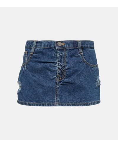 Denim Mini Skirts For Women Lyst