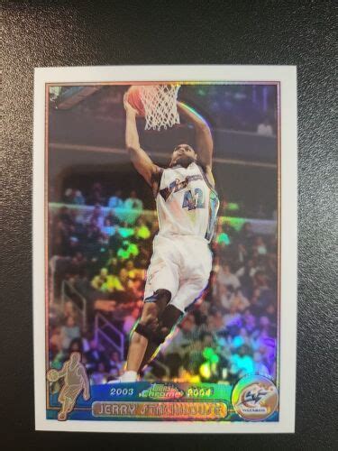 2003 04 Topps Chrome Jerry Stackhouse Refractor 52 Wizards EBay