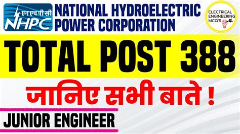 Nhpc Recruitment Junior Engineer Electrical Civil Mechanical