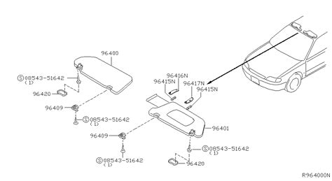 96401 ZD60A Sunvisor Assy L Nissan YoshiParts