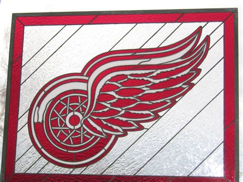 Red Wings Stained Glass Projects Detroit Red Wings Red Art