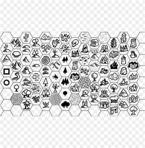 Free download | HD PNG public domain hex icons fantasy map icon set png ...