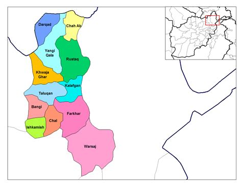 Mapas Das Províncias Do Afeganistão