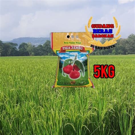 Jual Beras Pandan Wangi Super Cap Tiga Jambu Kg Shopee Indonesia