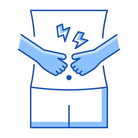 Stomach Ache Set Of Cold Flu Allergy And Sick Doodle Style 28122541 Png