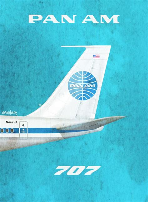 Pan Am 707 Vintage Airline Poster