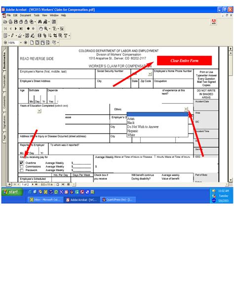 Free Colorado Workers Claim For Compensation Form Pdf Kb