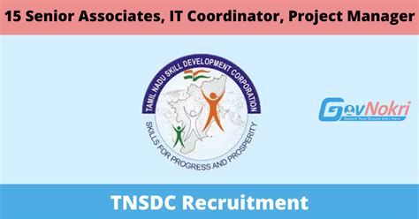 TNSDC Recruitment 2024 Apply Online For Jobs Notification