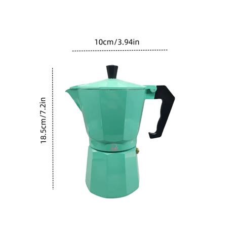 Cafetera Moka Verde Esmeralda Para El Hogar Cafetera De Espresso De