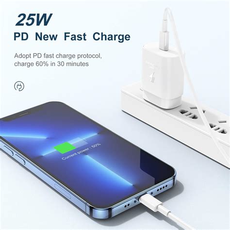 Buy IPhone Charger Apple MFI Certified Fast Charger Block USB C Wall