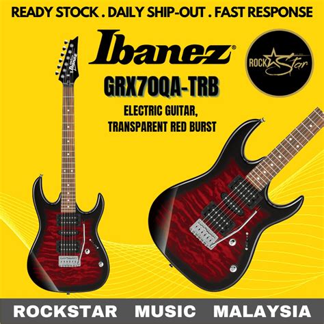 Ibanez GIO GRX70QA Electric Guitar Transparent Red Burst TRB Shopee