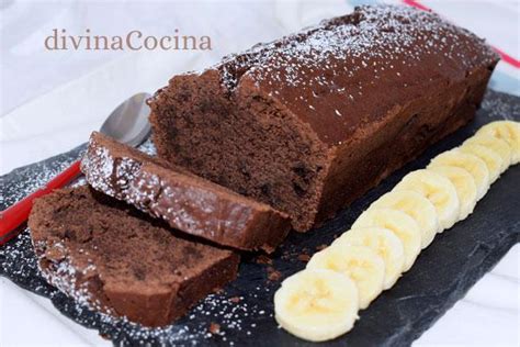 Cake De Pl Tano Y Chocolate Receta De Divina Cocina