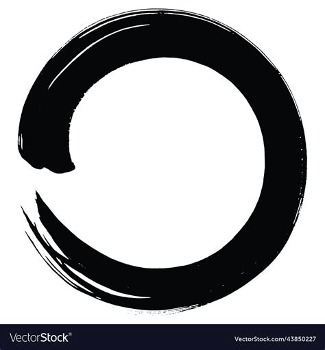 Enso Zen Circle Brush Paint Logo Icon Royalty Free Vector