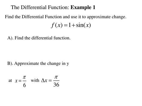 Ppt 3020 Differentials And Linear Approximation Powerpoint