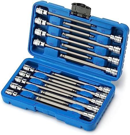 Casoman Drive Extra Long Ball End Hex Bit Socket Set Piece