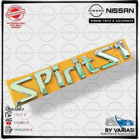 Jual Emblem SPIRIT S1 Mobil Nissan Terrano Logo Tulisan Merk SPIRIT S1