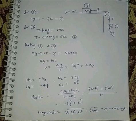 A Body Of Mass 5kg Is Acted Upon By Two Perpendicular Forces Of 8n And