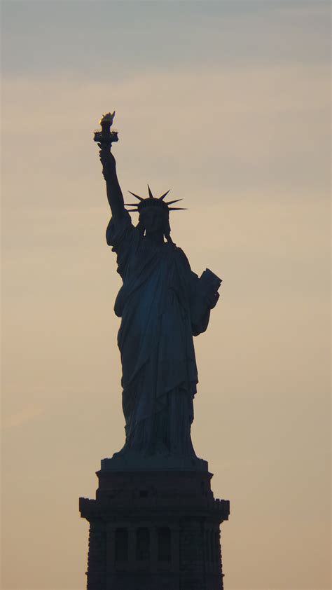 Images Gratuites Silhouette Matin New York Monument Statue De La