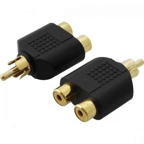 Adaptador Plug RCA Para 2x Jack RCA Gold ADAP0035 Storm Mundomax