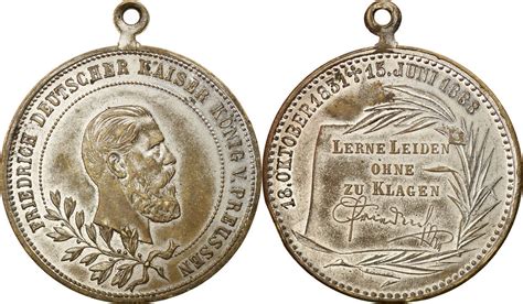 Deutschland Medaille Friedrich Deutscher Kaiser K Nig V Preussen