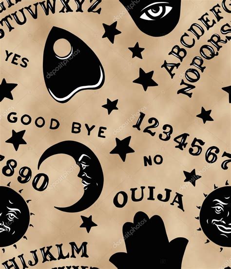 Ouija Board Gothic Seamless Patrón de repetición 2024