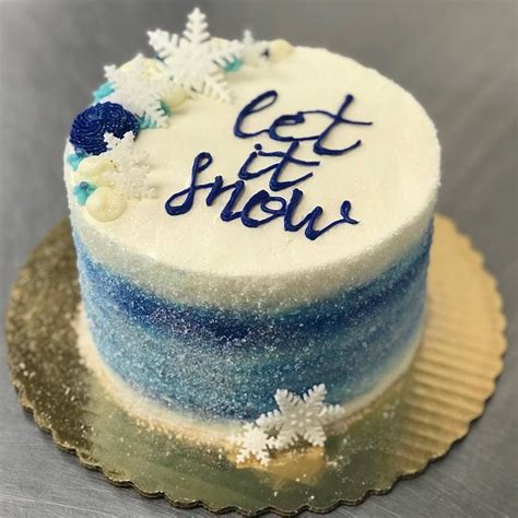 Let It Snow Winter Cake | Winter cake, Christmas cake, Holiday cakes