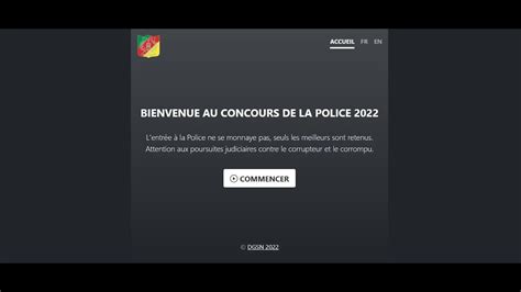 GUIDE D INSCRIPTION EN LIGNE DU CONCOURS DE LA POLICE CAMEROUNAISE 2022