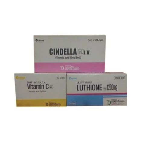 CIndella 1200mg Glutathione Injections Full Set Square Seal 10