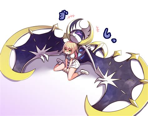 Lillie And Nebby Lunala Ninetales Pokemon Lusamine Pokemon Pokemon