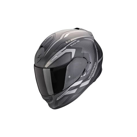 CASQUE SCORPION EXO 491 KRIPTA NOIR MAT ARGENT Casques Moto Route