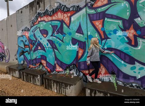 Graffiti on the separation wall of the Israeli Lebanese Border from the ...