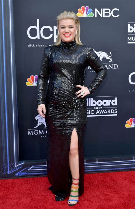 Flipboard: Kelly Clarkson Wore a Dress With a Thigh-High Slit on the 2019 Billboard Awards Red ...