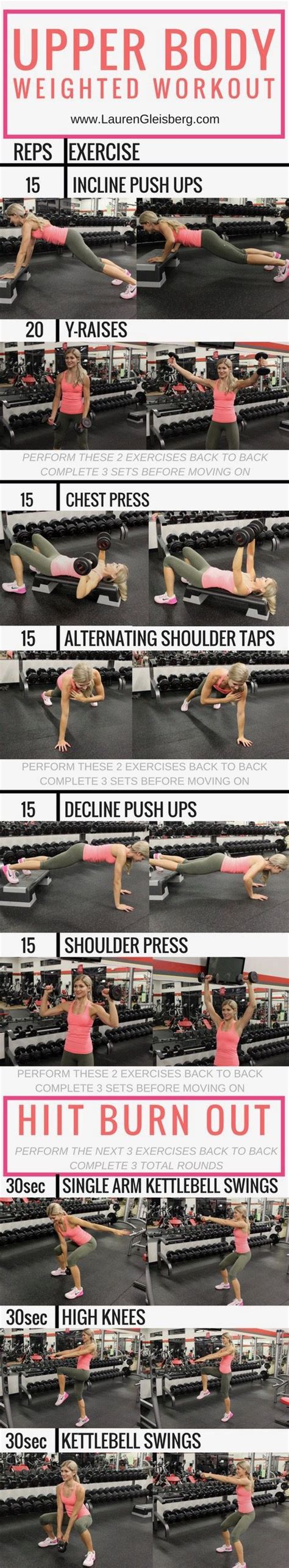 UPPER BODY STRENGTH + HIIT WORKOUT - Lauren Gleisberg