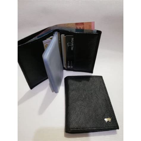 Jual Dompet Kartu Lipat Kulit Asli Motif Jeruk Logo Braun Buffel