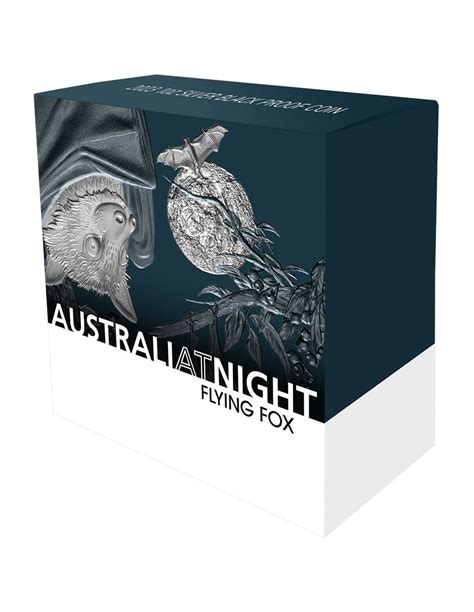 FLYING FOX Australien bei Nacht 1 Oz Silbermünze 1 Niue 2023