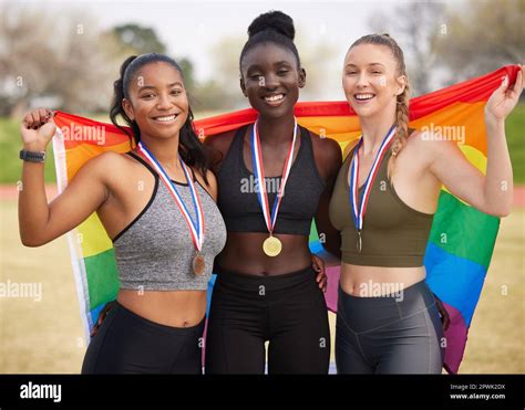 The olympics is for everyone. Cropped portrait of three attractive ...