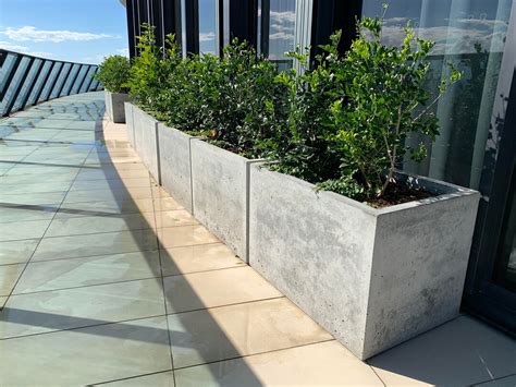 Large M X X Mm Concrete Planter Box Trough Balcony Planter