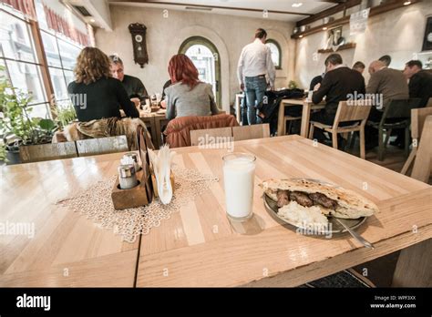 Bosnian Traditional Fast Street Food Bosnian Pie And Cevapcici Served