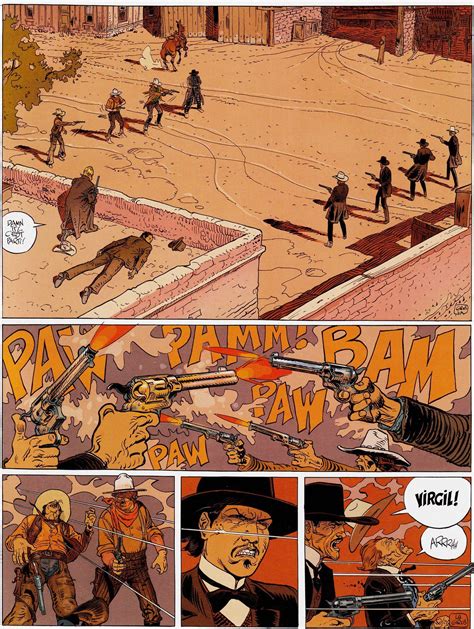 Shootout Scene From Dust Blueberry By Moebius With Colours By