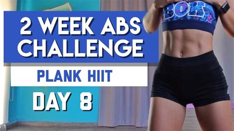 2 Week Abs Challenge Day 8 Plank Hiit No Equipment Home Workout