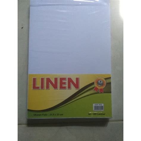 Jual Kertas Print Piagam Sertifikat Linen Putih A4f4 Isi 20 Lembar