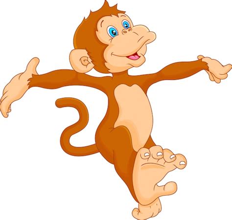 Premium Vector Cute Monkey Cartoon