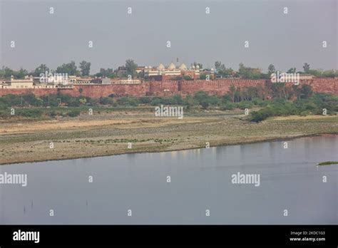 Agra Fort Along The Banks Of The Yamuna River In Agra Uttar Pradesh