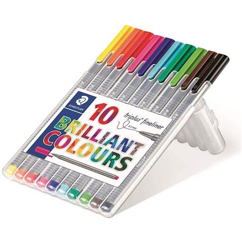 Staedtler Triplus® Fineliner 334 10 Triangular Fineliner Set - ArtWhale.PH